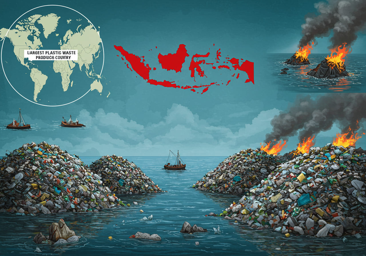 Indonesia di Peringkat 5 Produsen Sampah Plastik Terbesar Dunia, Sebagian Besar Bocor ke Laut